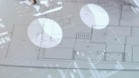 Architectural drawings on a table