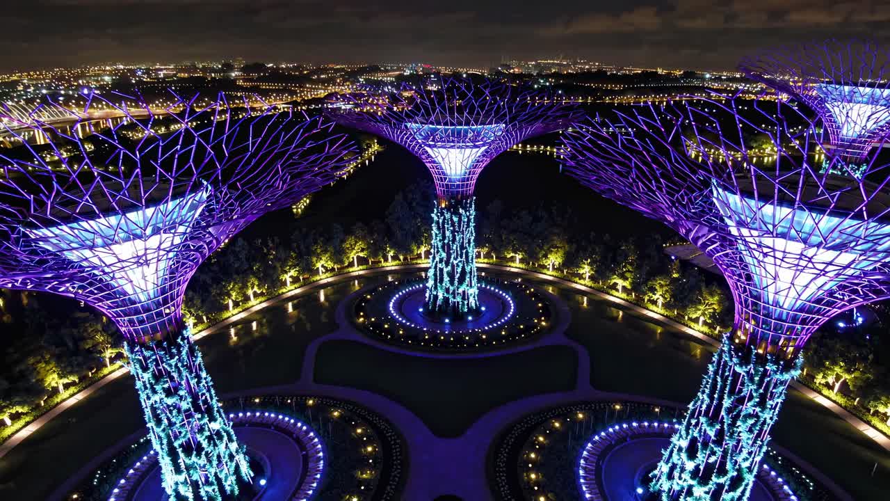 Supertree Grove at Night, Gardens by the Bay, Singapore