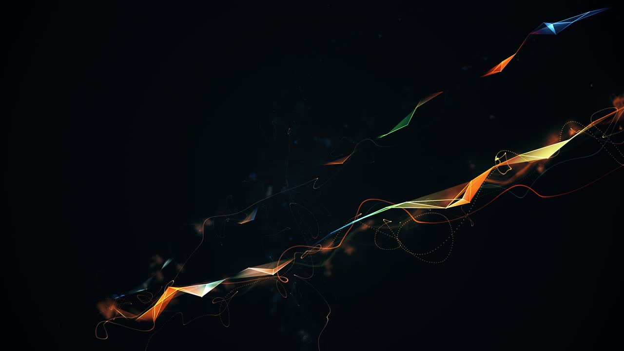 starlight leaving a trail with geometric elements