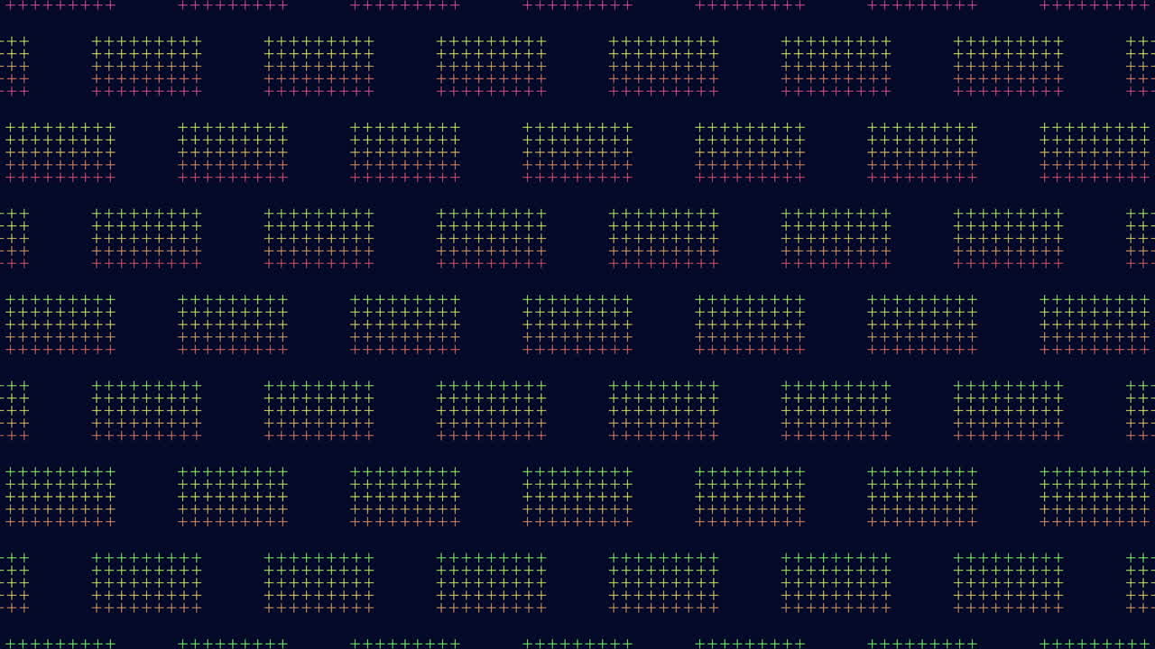 cruces pequeñas de neón futuristas digitales en gradiente negro