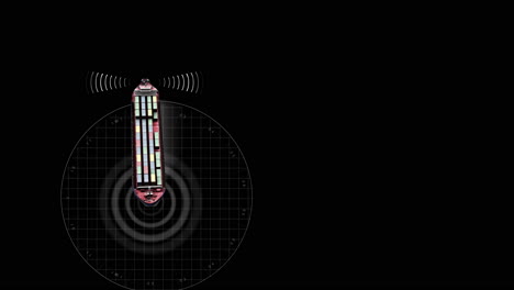 container ship tracking with radar system