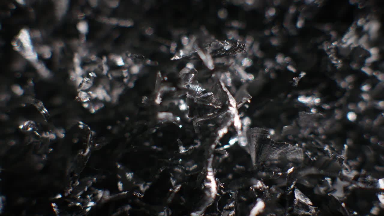 Silver fillings macro shot