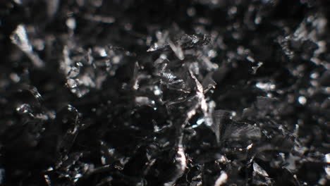 silver fillings macro shot