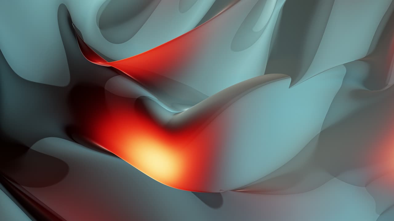 3D background, 4K render of colourful reflecting abstraction