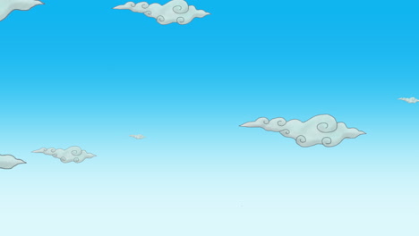 cartoon animation background with motion clouds 4