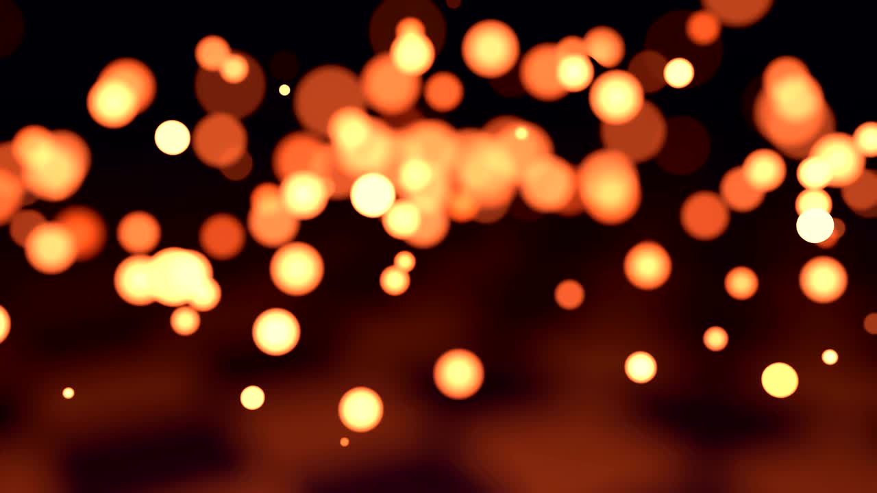 partículas flotando alrededor, movimiento lento, emisión de luz.