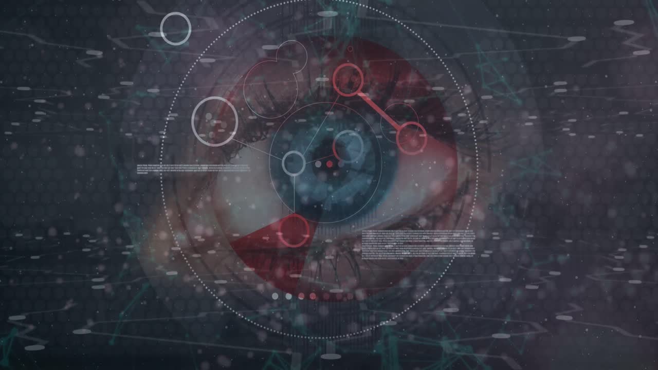 animación del procesamiento de datos sobre el ojo