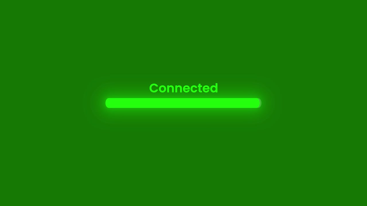 Digital Progress Bar Loading and Connecting on Green Screen