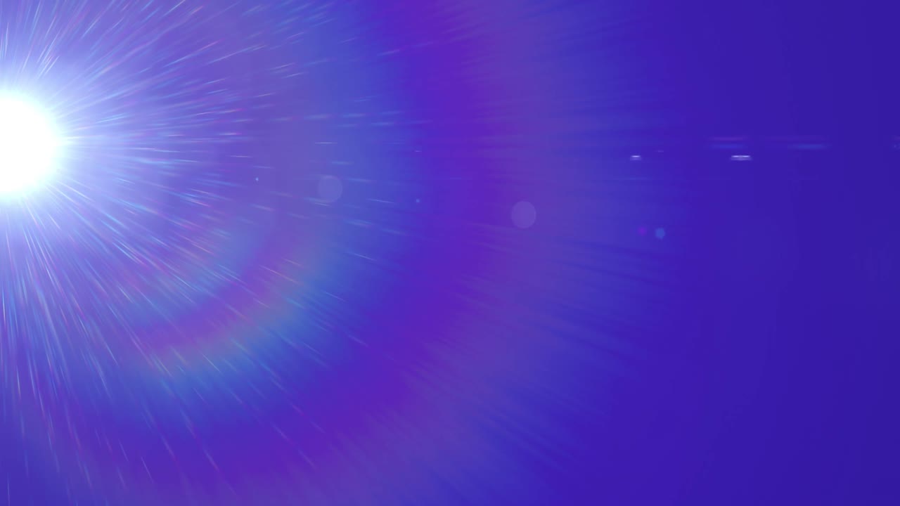 animación de puntos de luz sobre fondo azul