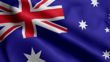 closeup waving loop 4k national flag of australia