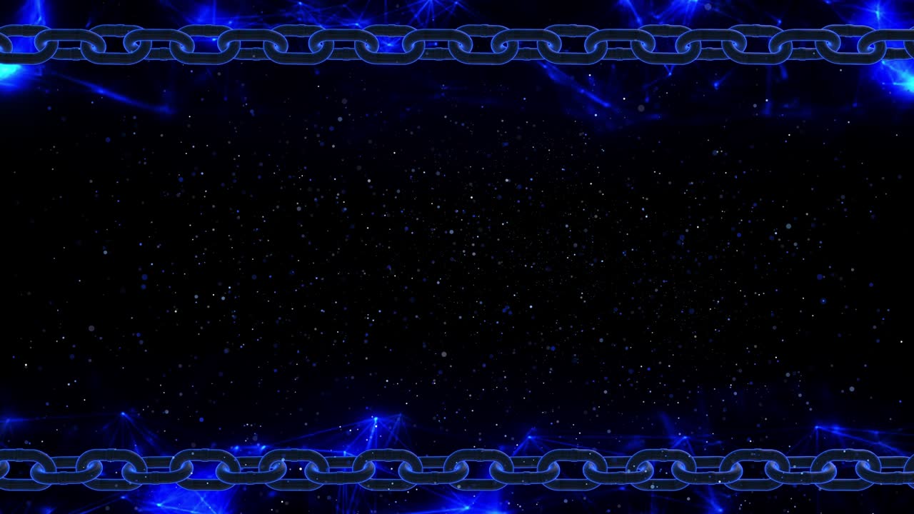 hologram block chain link technology loop animation