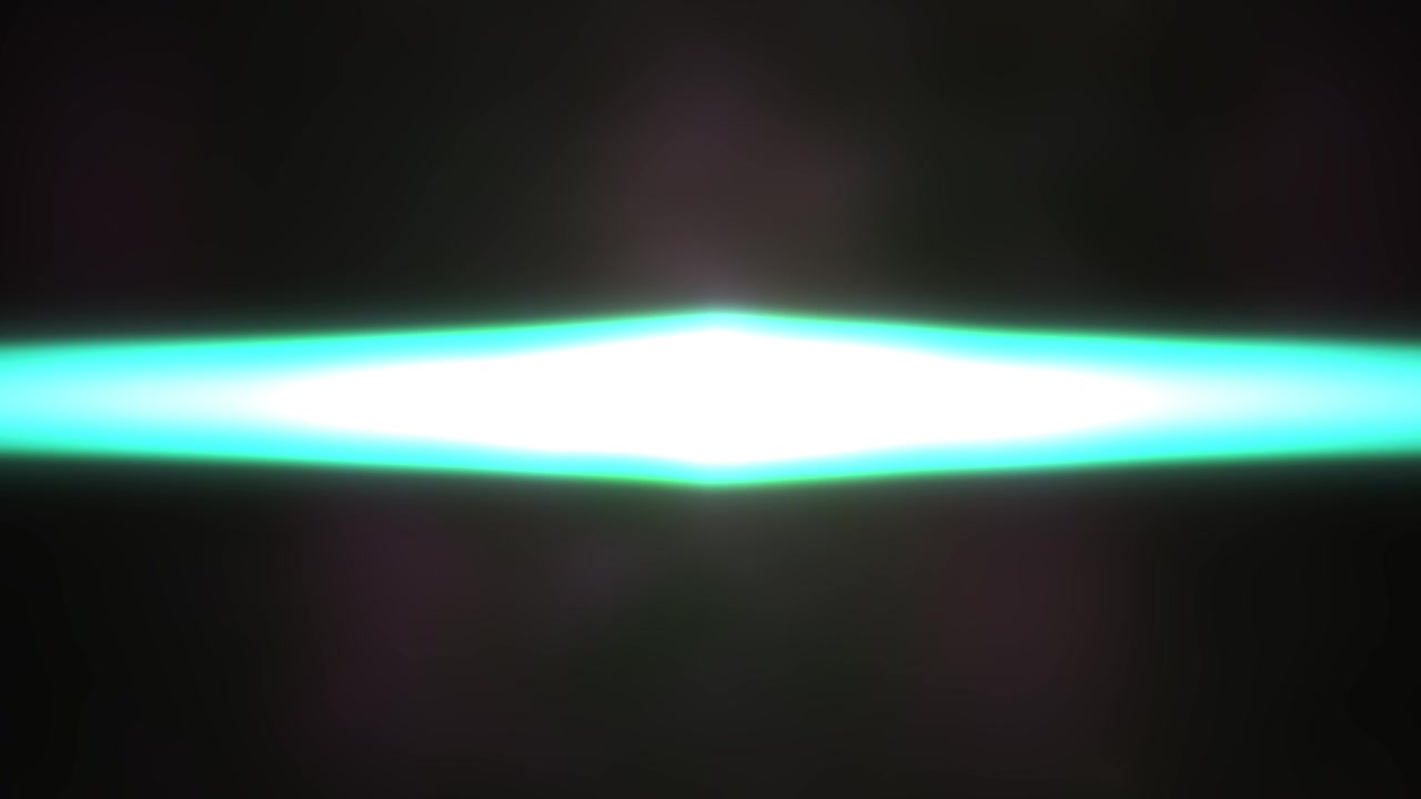 Abstract Glowing Horizontal Light Beam with Optical Flare
