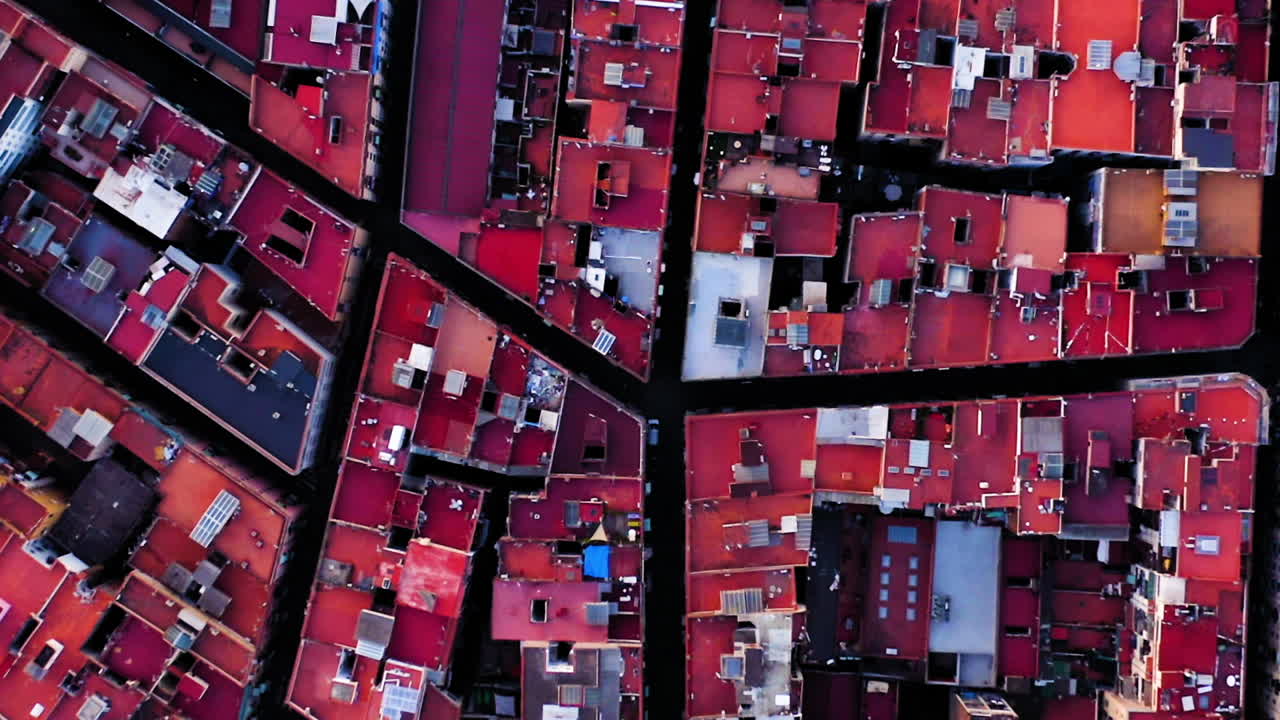 барселона вид с воздуха готический квартал зениталь, испания