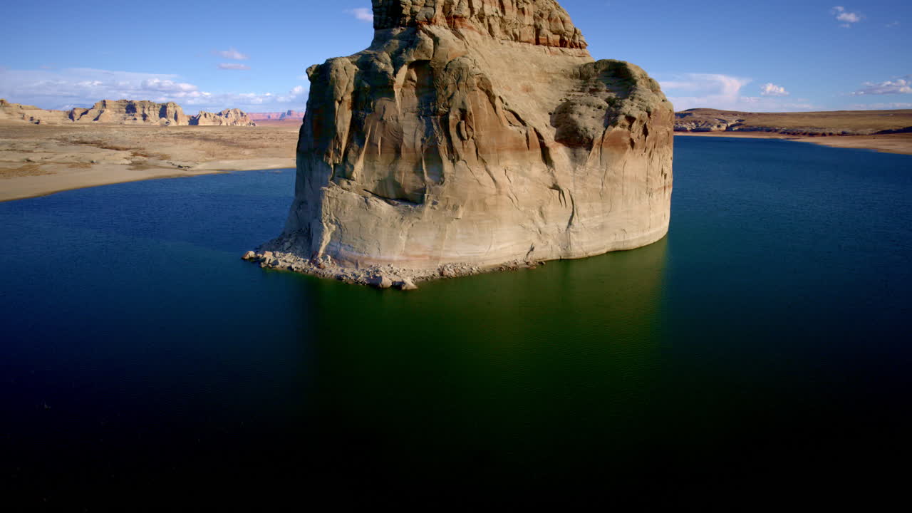 Aerial footage sweeps across the dreamlike red-rock terrain near Page, Arizona.