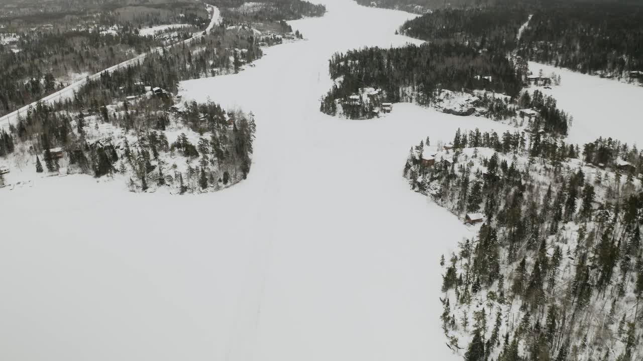 Aerial ascend over Ingolf, Ontario