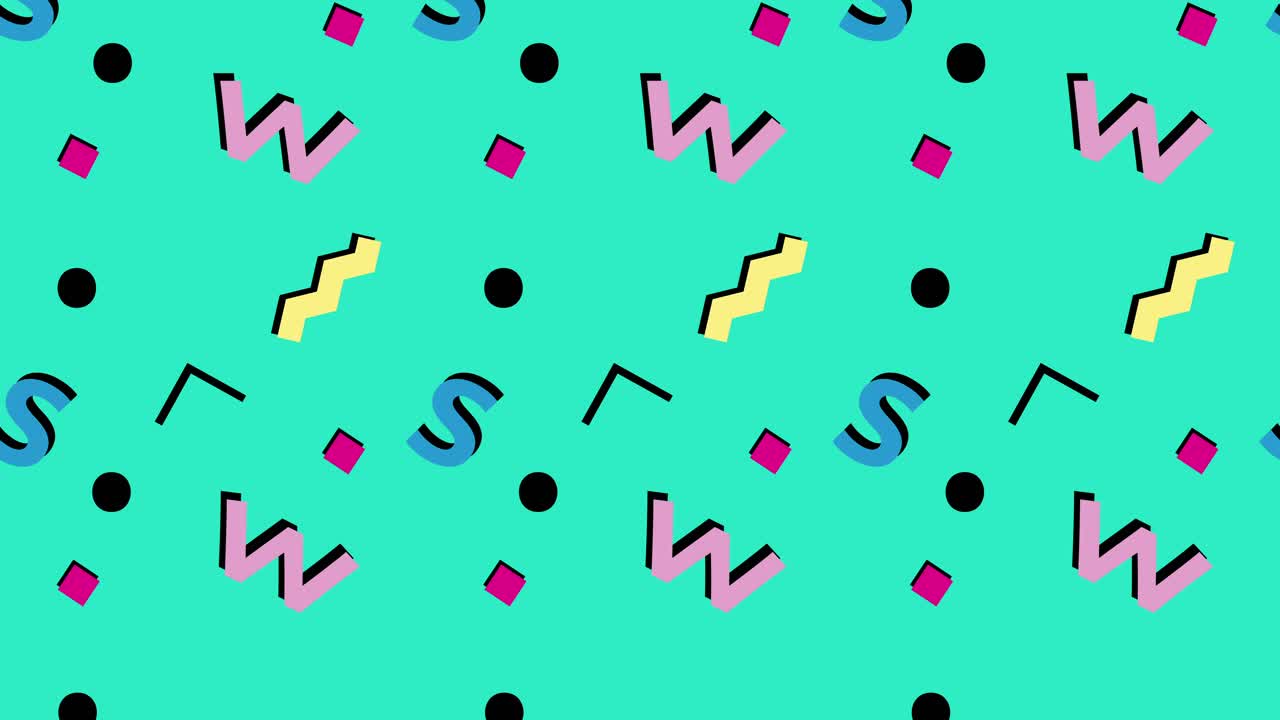 Lettered Memphis Background