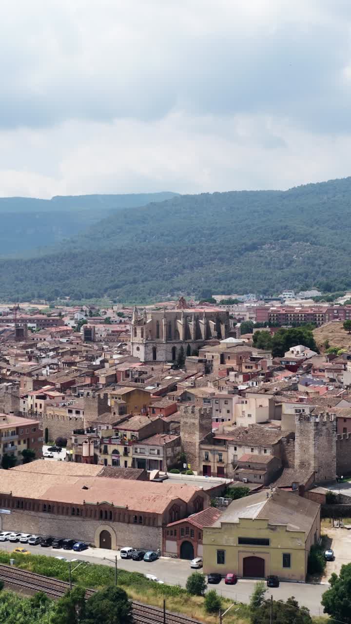 Vista aérea de un paisaje urbano