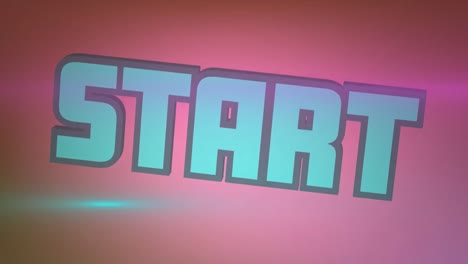 Animation-of-start-text-over-red-background