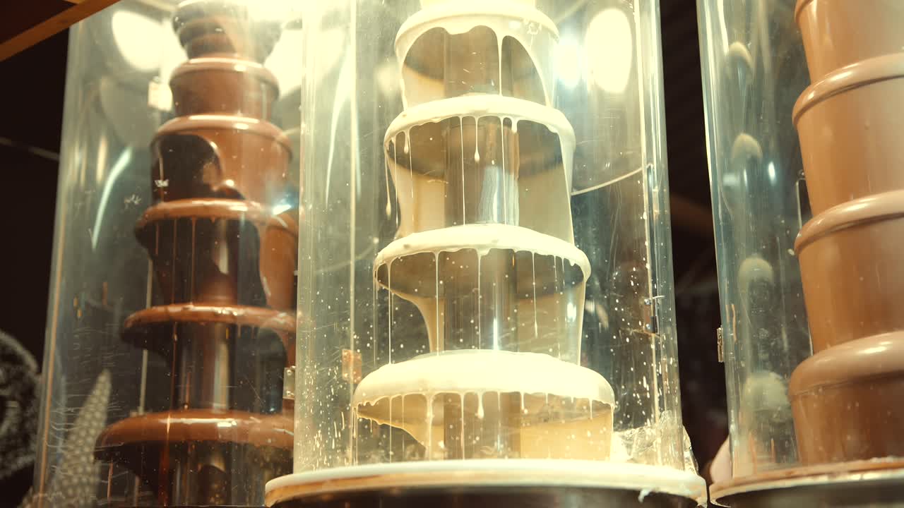 Lo spettacolo della fontana di cioccolato