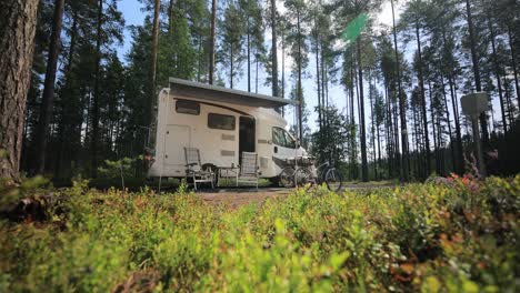 family vacation travel rv, holiday trip in motorhome, caravan car vacation.