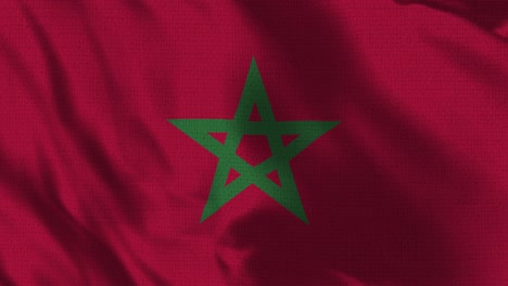 realistic 4k 30 fps flag of the morocco
