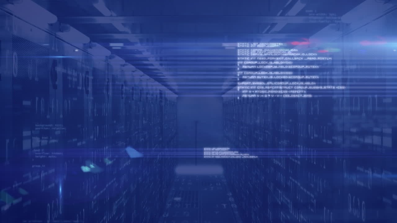 Animation of data processing over computer servers