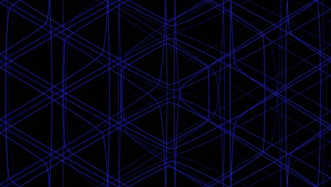 animación simple de la red de ondas para introducciones o su arte. líneas azules animadas en fondo negro