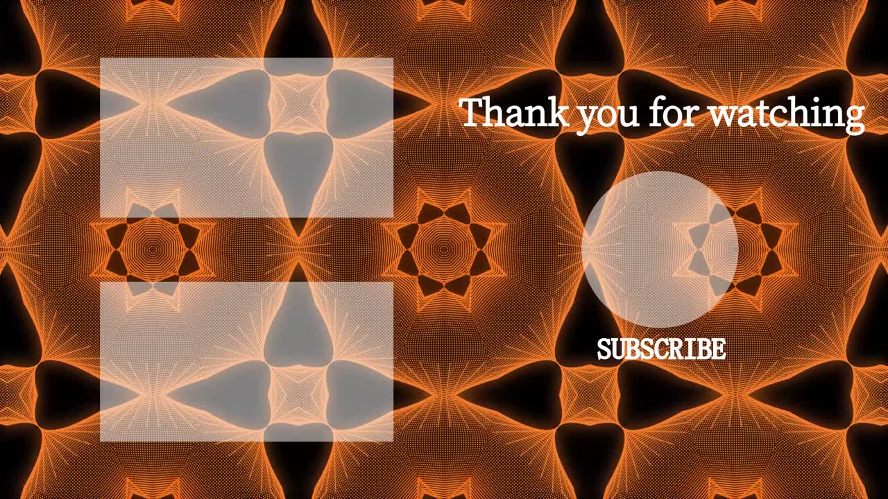 칼레이도스코프 패턴 엔드 카드 엔딩 스크린 모션 그래픽