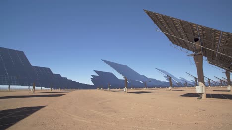 huge solar panels in the noor station in ouarzazate, morocco