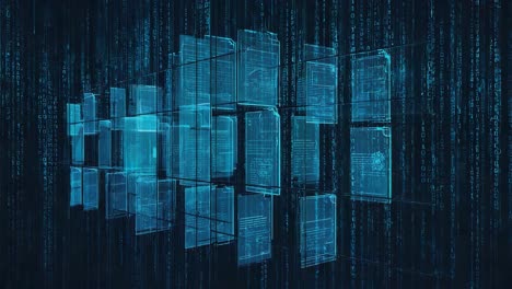 abstract digital data matrix