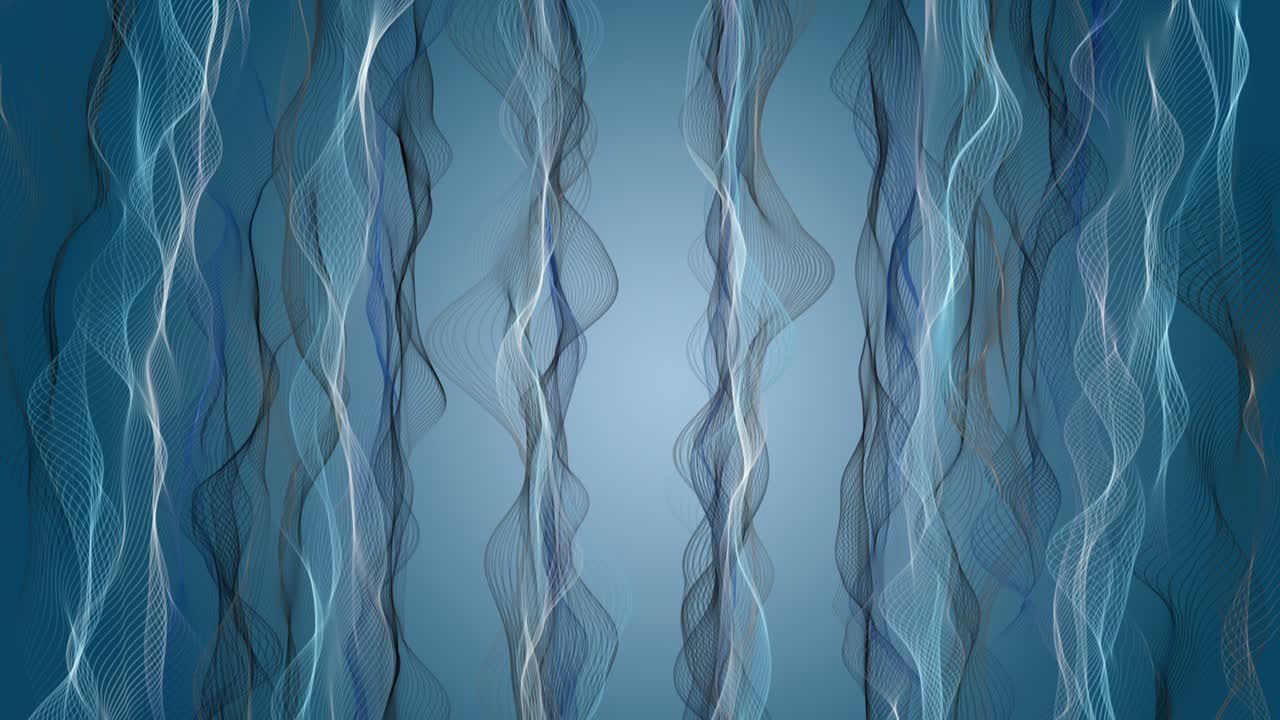 Animazione fantastica con oggetto onda di particelle al rallentatore, loop 4K 4096x2304