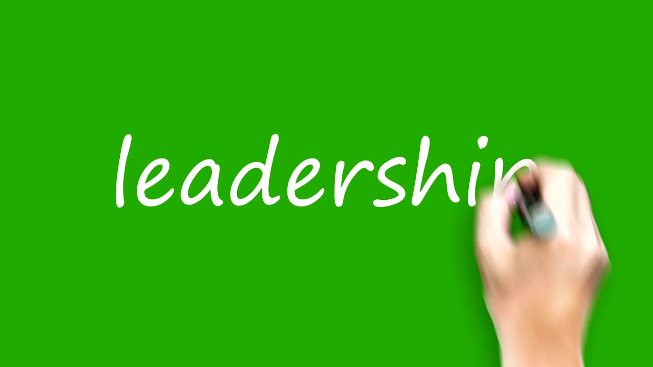 Leadership  - Writing with marker on green screen