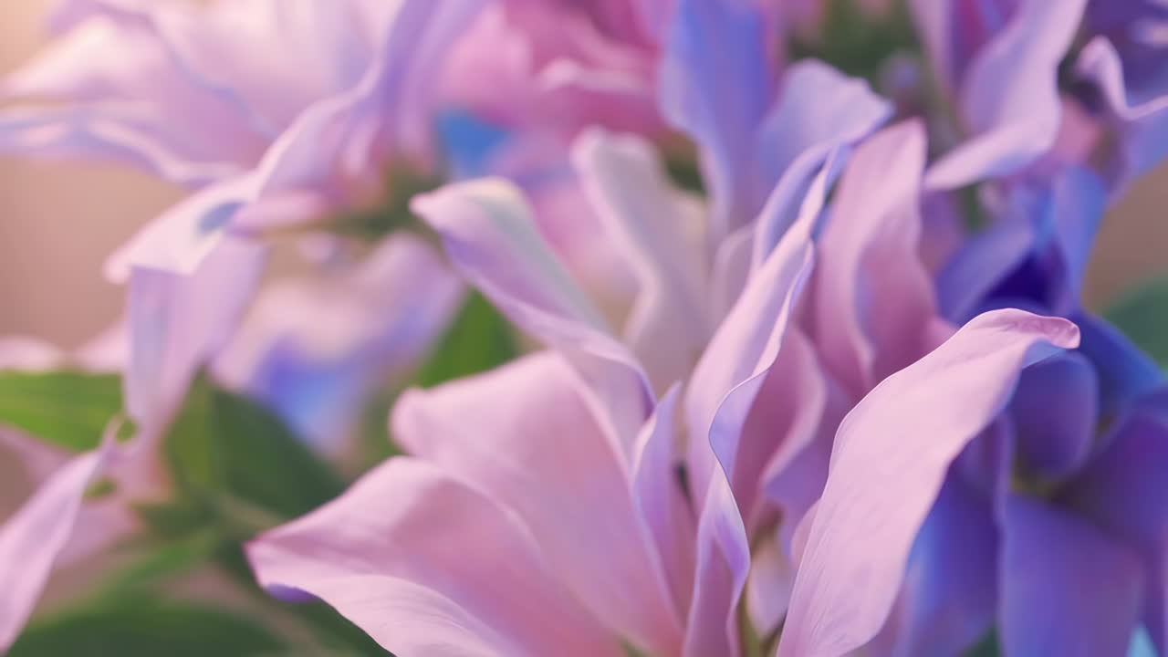 Soft Pastel Petals: A Close-Up Floral Display