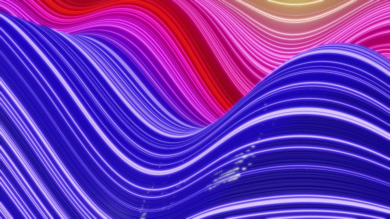 표면에 파동의 아름다운 추상적인 배경, 파란색과 은색의 그라디언트, 파동이나 파동이 액체에 있는 줄무 직물 표면으로 스프루드 된 선.