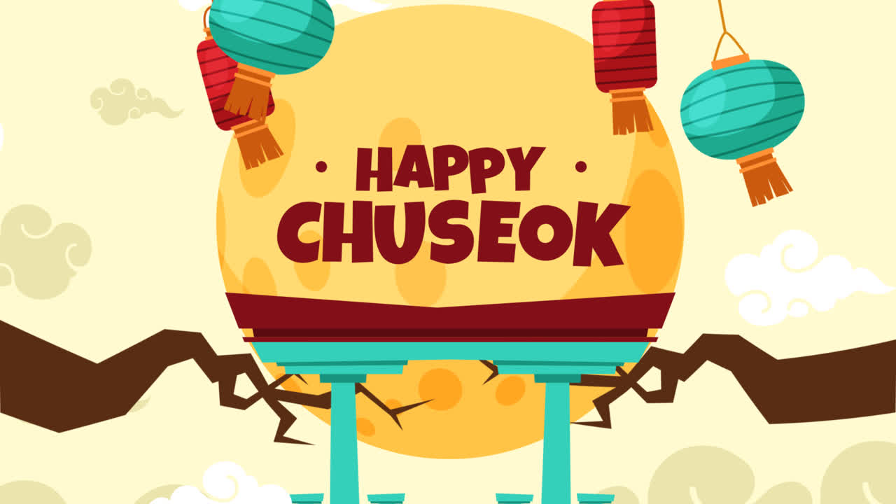 An animation of Hand drawn chuseok concept
