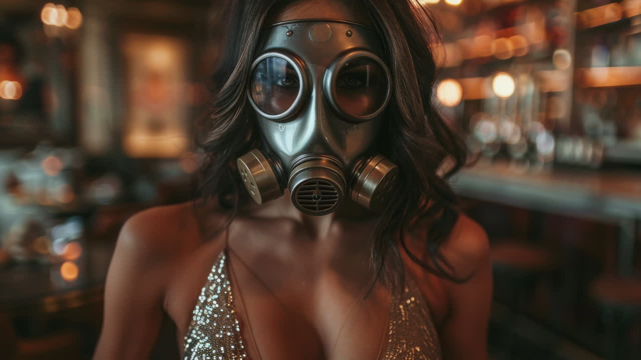 Figura Femminile Tecnologica con Visore VR, Realizzata con l'IA