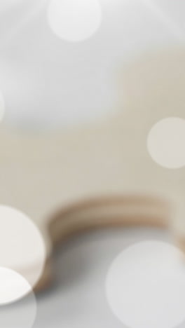 animation of bokeh over beige puzzle