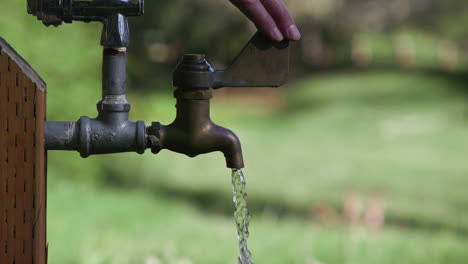 outdoor water spigot at park