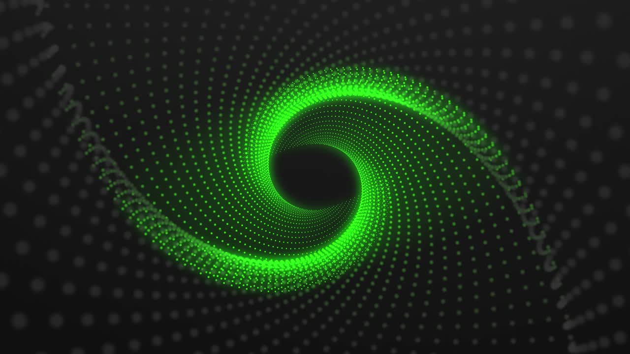 Spinning Dots Eye - Loop -Green