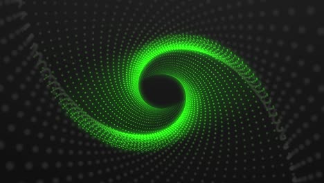 spinning dots eye - loop -green