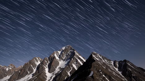 starry night mountain peaks
