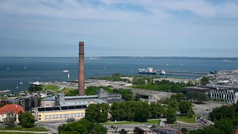 rooftop view of the port within tallinn, estonia
