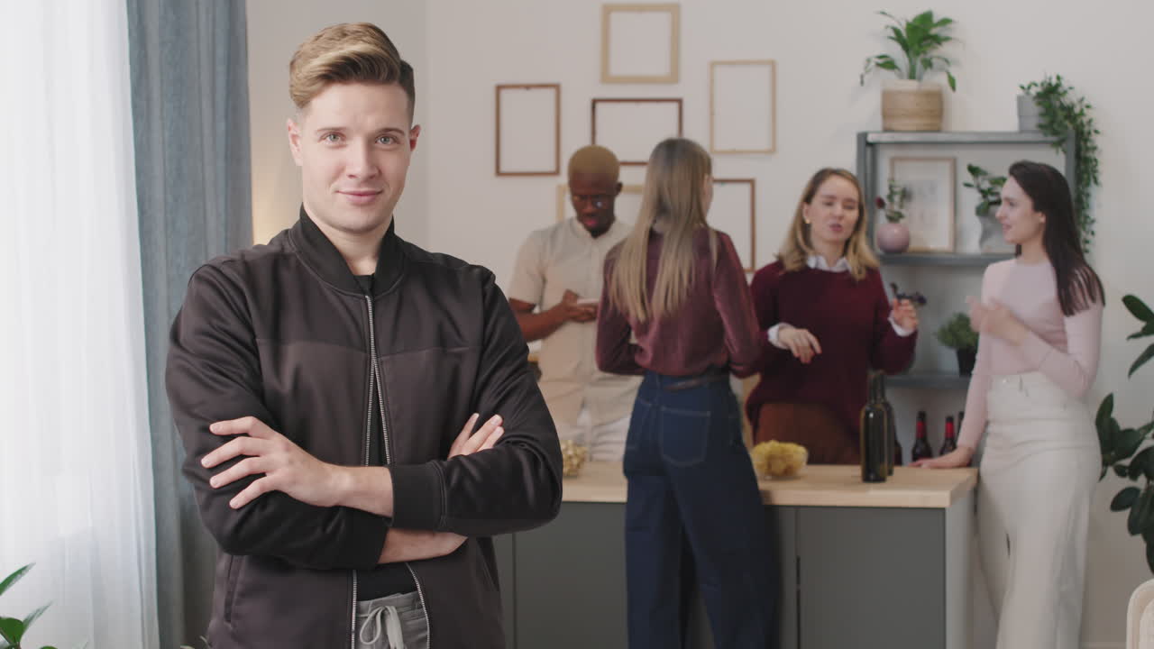 Portrait of Young Man at Housewarming Party