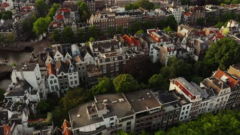 amsterdam cityscape aerial view