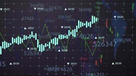 Animación-Del-Procesamiento-De-Datos-Sobre-El-Mapa-Mundial