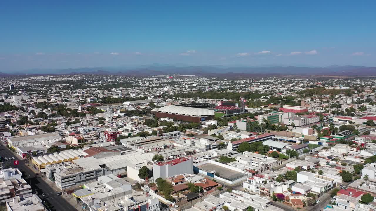 culiacan sinaloa, ciudad de méxico, vista panorámica desde el cielo, estadio tomateros, centro de la ciudad