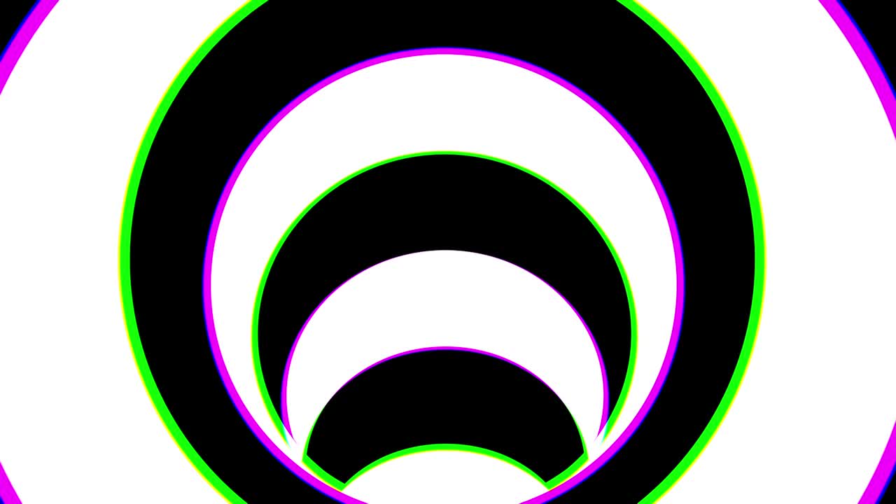 túnel de rayas blancas y negras, abstracción psicodélica, renderización en 3d de la generación de computadoras