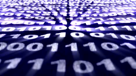 Binary Numbers Code and Business Graphs, Rendering, Animation, Background, Loop