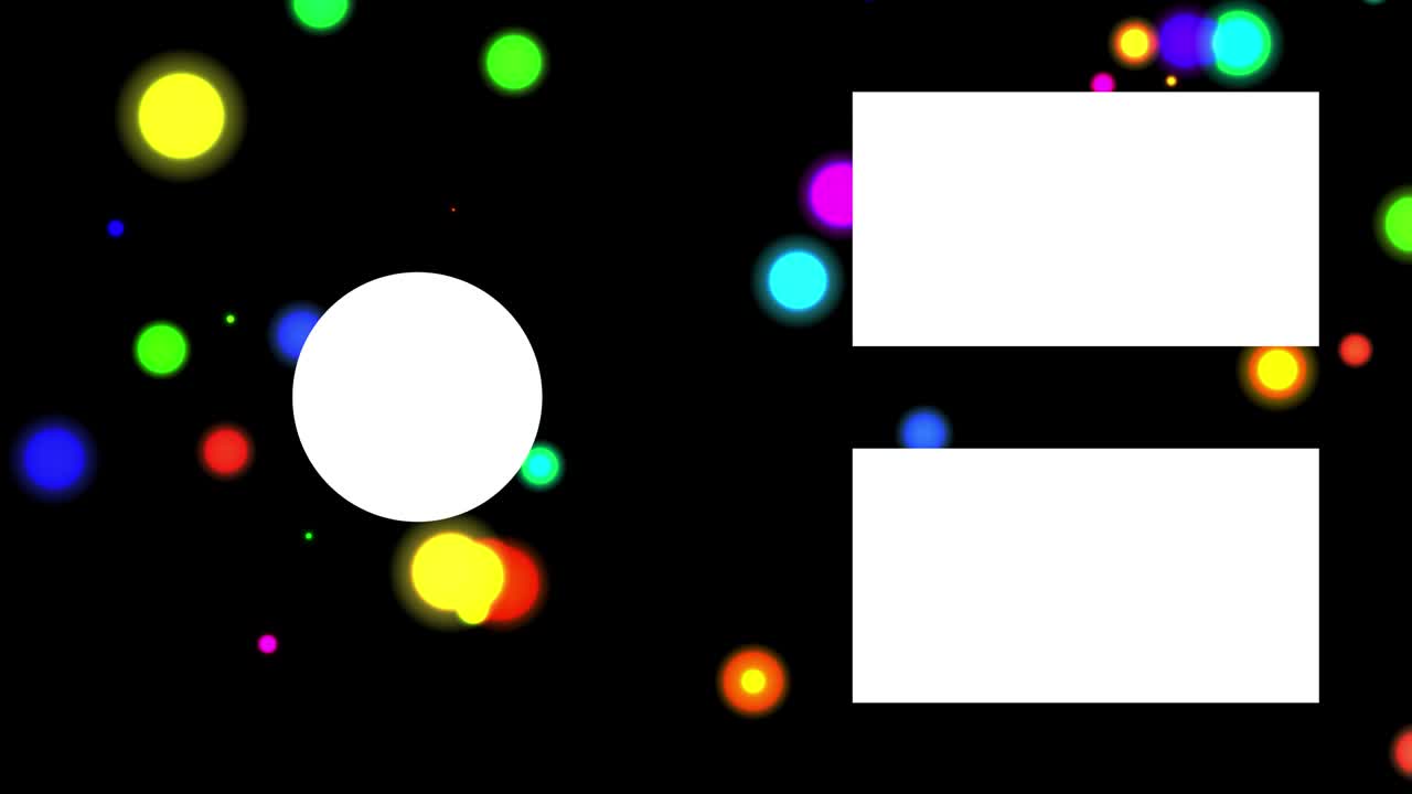 다채로운 공 구 끝 카드 끝 화면 모션 그래픽