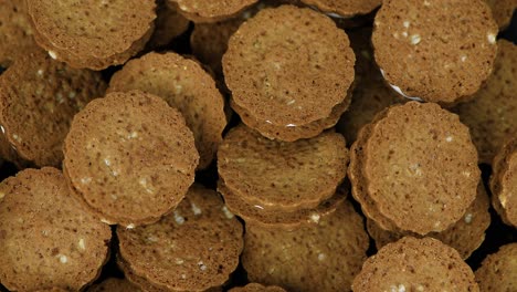 hazelnut cream cookies on a rotating plate (seamles loopable)